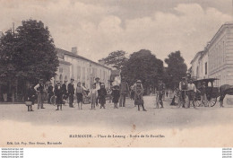 P16-47) MARMANDE - PLACE DE LESTANG ROUTE DE SAINTE  BAZEILLES  - ( ANIMEE - HABITANTS - 2 SCANS ) - Marmande