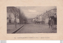 P8-47) CASTELJALOUX LES BAINS (LOT ET GARONNE) AVENUE DE LA GARE - ( ATTELAGE CHEVAL - 2 SCANS ) - Casteljaloux