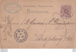 P8- ALLEMAGNE 1878 ENTIER POSTAL -  BERLINCESCHART COMMISSIONS - ( 2 SCANS ) - Autres & Non Classés