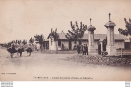 P5- CASABLANCA (MAROC) FACADE PRINCIPALE ET ROUTE DE L'AVIATION - ( ANIMEE - 2 SCANS ) - Casablanca