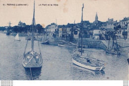 P6-44) PORNIC - LE PORT ET LA VILLE - ( 2 SCANS ) - Pornic