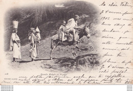 P5- ALGERIE - FAMILLE KABYLE EN VOYAGE  - ( OBLITERATION DE 1901 - 2 SCANS ) - Scenes