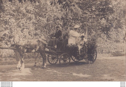 47) AGEN LE 29 OCTOBRE 1906 - CARTE PHOTO PRUNET - L' HOTEL DE RAYMOND - CALECHE FLEURIE - ATTELAGE  CHEVAUX - 3 SCANS - Agen