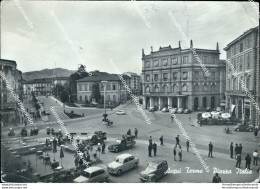 Ch76 Cartolina Acqui Terme Piazza Italia Provinciadi Alessandria Piemonte Pieghe - Alessandria