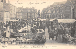 76-DIEPPE-PLACE NATIONALE-JOUR DE MARCHE-N 6012-H/0217 - Dieppe