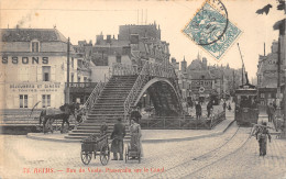 51-REIMS-RUE DE VESLE-PASSERELLE SUR LE CANAL-N 6012-H/0195 - Reims