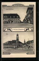 AK Königsbrück, Markt Und Gasthof Zum Hirsch  - Koenigsbrueck