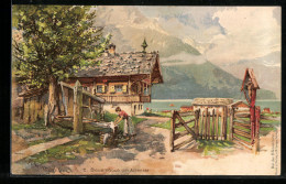 Künstler-AK P. Schmohl: Bauernhaus Am Achensee  - Schmohl, P.