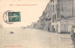 34-AGDE-LES QUAI-LES INONDATIONS-N 6013-E/0251 - Agde