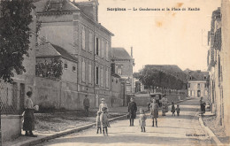 89-SERGINES-LA GENDARMERIE ET LA PALCE DU MARCHE-N 6013-E/0115 - Sergines