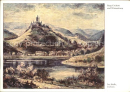 72253894 Cochem Mosel Burg Cochem Un Winnenburg Kuenstlerkarte Cochem Mosel - Cochem