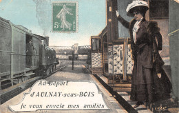 93-AULNAY SOUS BOIS-DEPART DU TRAIN-N 6013-G/0149 - Aulnay Sous Bois