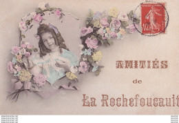 A19-16) LA ROCHEFOUCAULT -  AMITIES - PORTRAIT DE FILLETTE AVEC FLEURS CHAMPETRES - ( 2 SCANS ) - Autres & Non Classés