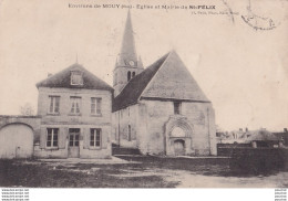 A16-60) ENVIRONS DE  MOUY (OISE) EGLISE ET MAIRIE DE SAINT FELIX -  ( OBLITERATION DE 1905 - 2 SCANS ) - Sonstige & Ohne Zuordnung