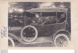 A4- CARTE PHOTO - AUTOMOBILE - VOITURE FORD T - 1921 - ( 2 SCANS ) - PKW