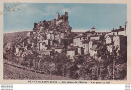 A1-81) PENNE DU TARN (TARN) LES RUINES DU CHATEAU - VUE PRISE AU SUD - ( 2 SCANS ) - Sonstige & Ohne Zuordnung