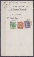 Chèque (?) "Charbonnages Du Bois Du Luc Et D'Havré - Houdeng" Affr. N°45+48+57 (3 émissions) Càd CHARLEROI (STATION) /20 - 1884-1891 Leopold II