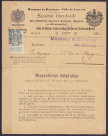 CP Double Imprimée "Exposition Internationale De Louvain" (avril-mai 1907) Affr. PREO 1c Gris [LOUVAIN /08] (N°1139 Pos. - Rolstempels 1900-09