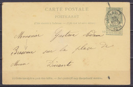 EP CP 5c Gris De Sorinnes Càd DINANT /26 AVRIL 1894 Pour Brasseur à DINANT - Postcards 1871-1909