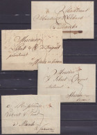 Lot De 8 Lettres Datées 1821 à 1825 De LIEGE Pour Même Destinataire à MARCHE - Griffes "LUIK - Port "3" - 1815-1830 (Période Hollandaise)