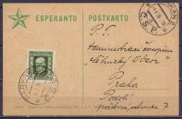 Tchécoslovaquie - CP "ESPERANTO POSTKARTO" Affr.50h Càpt PARKAN 2/-4.1.1926 Pour PRAHA - Covers & Documents