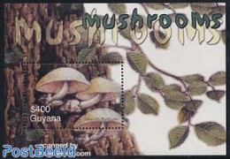 Guyana 2003 Mushrooms S/s, Volvariella Bombycina, Mint NH, Nature - Mushrooms - Mushrooms