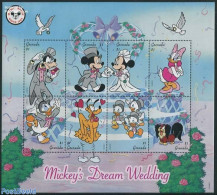 Grenada 1999 Mickey & Minnie Wedding 8v M/s, Mint NH, Art - Disney - Disney