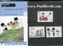 Netherlands 1999 Child Welfare, Presentation Pack 219, Mint NH, Nature - Cats - Art - Children's Books Illustrations - Unused Stamps