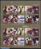 Netherlands 2004 Christmas M/s Welfare, Mint NH, Nature - Religion - Deer - Christmas - Unused Stamps