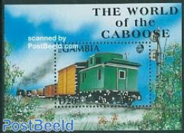 Gambia 1991 Train Wagon S/s (Green Wagon), Mint NH, Transport - Railways - Treinen