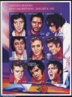 Grenada 1995 Elvis Presley 9v M/s, Mint NH, Performance Art - Elvis Presley - Music - Popular Music - Elvis Presley