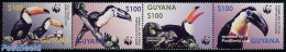 Guyana 2003 WWF, Toucan 4v [:::], Mint NH, Nature - Birds - World Wildlife Fund (WWF) - Guyana (1966-...)