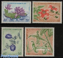 Laos 1974 Wild Flowers 4v, Mint NH, Nature - Flowers & Plants - Laos