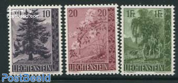 Liechtenstein 1957 Trees 3v, Mint NH, Nature - Trees & Forests - Unused Stamps