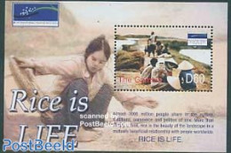 Gambia 2004 Rice If Life S/s, Mint NH, Health - Various - Food & Drink - Agriculture - Alimentation