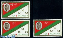 Congo (Kinshasa) 1961 Katanga, Red Cross 3v, Mint NH, Health - Red Cross - Rotes Kreuz