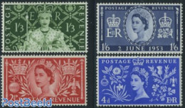 Great Britain 1953 Coronation 4v, Mint NH, History - Kings & Queens (Royalty) - Ungebraucht