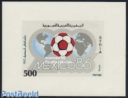 Syria 1986 World Cup Football S/s, Mint NH, Sport - Various - Football - Maps - Géographie