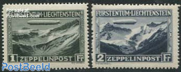 Liechtenstein 1931 Graf Zeppelin 2v, Mint NH, Transport - Zeppelins - Neufs