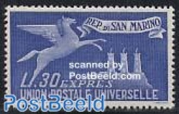 San Marino 1946 Express Mail 1v, Mint NH, Nature - Horses - Unused Stamps