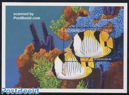 Nicaragua 1996 Fish S/s, Pez Mariposa, Mint NH, Nature - Fish - Poissons