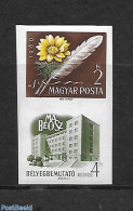 Hungary 1960 Community House 1v Imperforated, Mint NH, Nature - Flowers & Plants - Unused Stamps