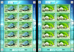 Artsakh 2024 "Europa" Underwater Flora And Fauna.2 Sheets Quality:100% - Arménie