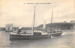 50-GRANVILLE-DEPART DU BATEAU POUR JERSEY-N 6015-D/0223 - Granville