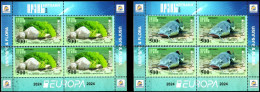 Artsakh 2024 "Europa" Underwater Flora And Fauna." 4 Horizontal Pairs Of Stamps From 2v Zd Quality:100% - Arménie