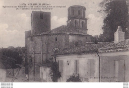 O13-33) VERTHEUIL (MEDOC) L'EGLISE ROMANE SAINT PIERRE EST SES CLOCHERS , DONT N OCTOGONAL XII° SIECLE - ( 2 SCANS ) - Other & Unclassified