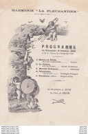 FLEURANCE - HARMONIE " LA FLEURANTINE " PROGRAMME DU DIMANCHE 17 OCTOBRE 1926 - A 21H30  PLACE DE L ' HOTEL DE VILLE - Programs