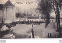 37) TOURS - CASERNE MEUSNIER RUE LAVOISIER - 32° REG. DE LIGNE ET 9° SECTION + TAMPON 9° SECTION DE COA F.M.  (2 SCANS) - Tours