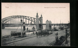 AK Tilsit, Hafenpartie An Der Königin Luisen-Brücke  - Ostpreussen