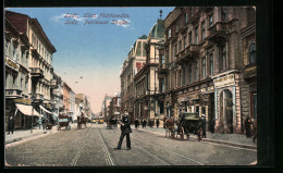 AK Lodz, Petrikauer Strasse  - Poland